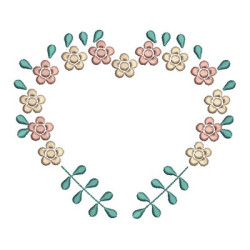Embroidery Design Frame Floral Cute 3