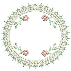 Embroidery Design Cute Floral Frame 7