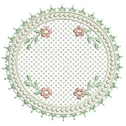 Embroidery Design Cute Floral Frame 8