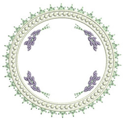 Embroidery Design Frame Lavender Cute