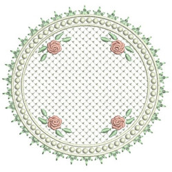 Embroidery Design Frame Rose Cute
