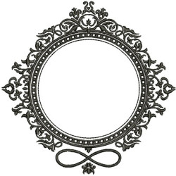 Embroidery Design Frame With Infinity 14 Cm