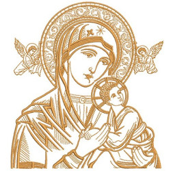 Embroidery Design Our Lady Of Perpetual Help With 18 Cm