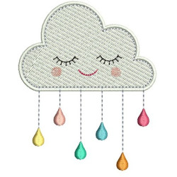 Embroidery Design Cloud Cute 9