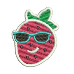 Embroidery Design Strawberry Cool